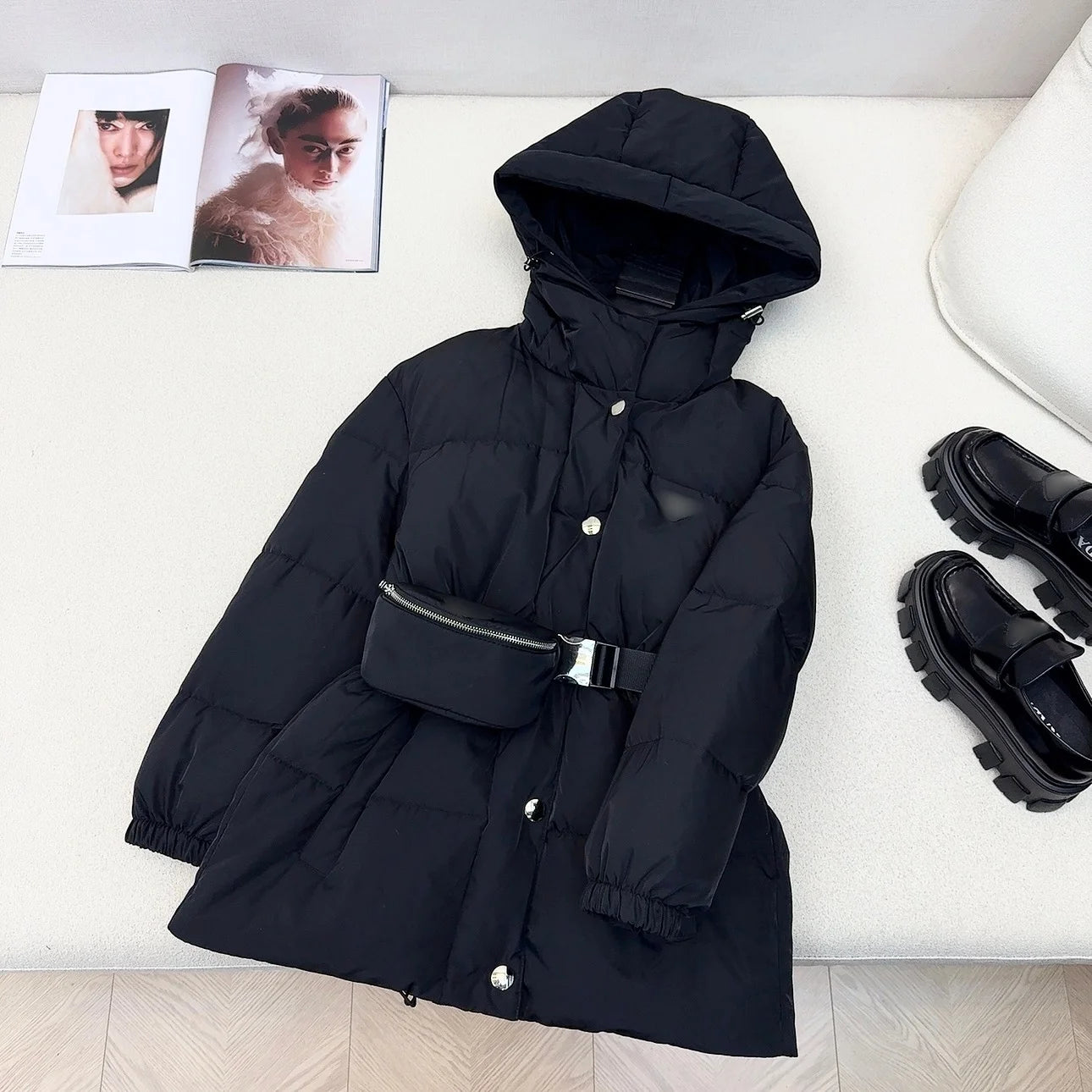 2025 New Women's Longline Down Coat Winter Windproof Warm Puffer Jacket Fashionable Thermal Outerwear For Cold Weather clothes