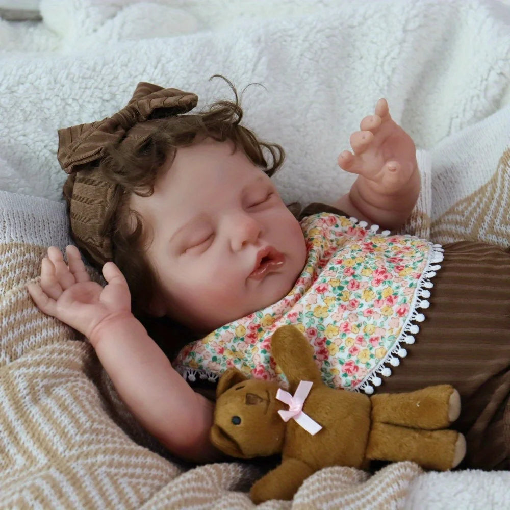 Lifelike Reborn Baby Dolls- 22Inch Cute Soft Vinyl Realistic Baby Doll,Poseable Real Life Baby Dolls(ONLY DOLL/NO ACCESSORES)