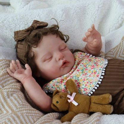 Lifelike Reborn Baby Dolls- 22Inch Cute Soft Vinyl Realistic Baby Doll,Poseable Real Life Baby Dolls(ONLY DOLL/NO ACCESSORES)