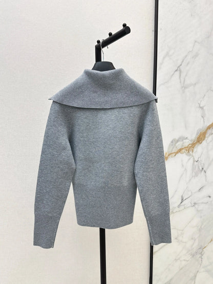 High Quality Spring And Autumn Women's Reversible Set Zipper Casual Xashmere Wool Jacket Fashion Loose Wide Leg Pants JQ089