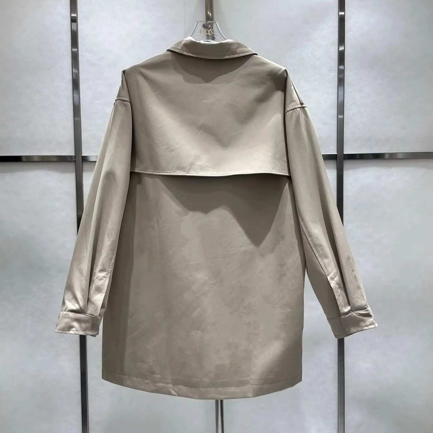 Mid-length trench coats for women's fashion in autumn, British-style overcoats with lapel silhouettes