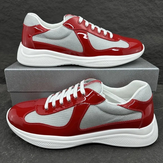 Designer sneakers mens trainer cups shoes classic fashion sport mens women shoes leather mesh nylon black orange casual platform