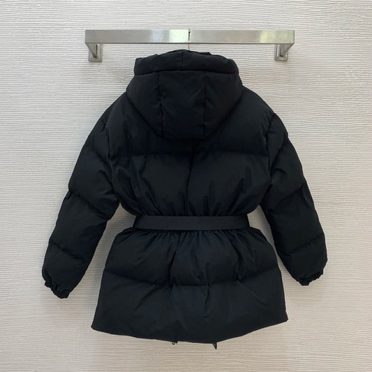 Cotton coat for women 25, autumn and winter style, elegant style, metal buckle belt, slim and warm bread coat jacket