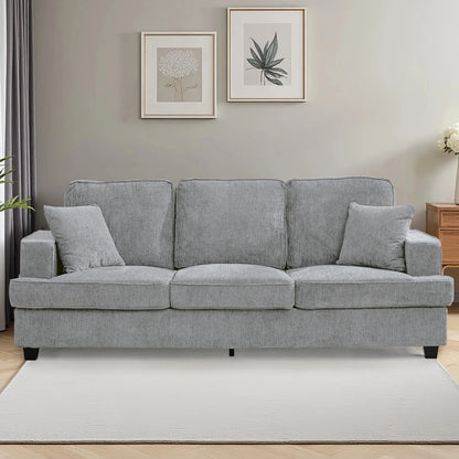 Couches for Living Room, 89 inch Cloud Couch Sofa in Chenile with Extra Comfy Soft Seats, Modern 3 Seater Sofas for Bedroom