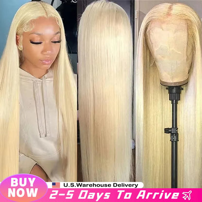 30 Inch 613Blonde 250Densit 13x6 HD Lace Front Wig Human Hair Straight Brazilian 13x4 Transparent Lace Human Hair Wigs For Women