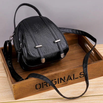 Yogodlns Vintage Small Shoulder Bag Women Soft PU Leather Crossbody Bag Multifunction Messenger Bag Casual Lady Handbag Bolso