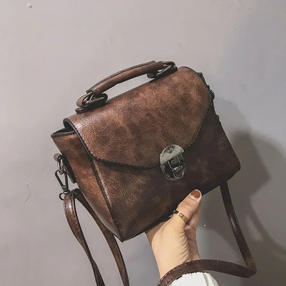 Winter New Lock Design Shoulder Bag PU Leather Crossbody Bag Brands Small Square Bag Lady Handbag Casual Messenger Bag Pouch sac