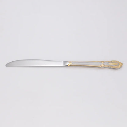 5 sets of 30 pieces court vintage carved Western food stainless steel knife and fork spoon