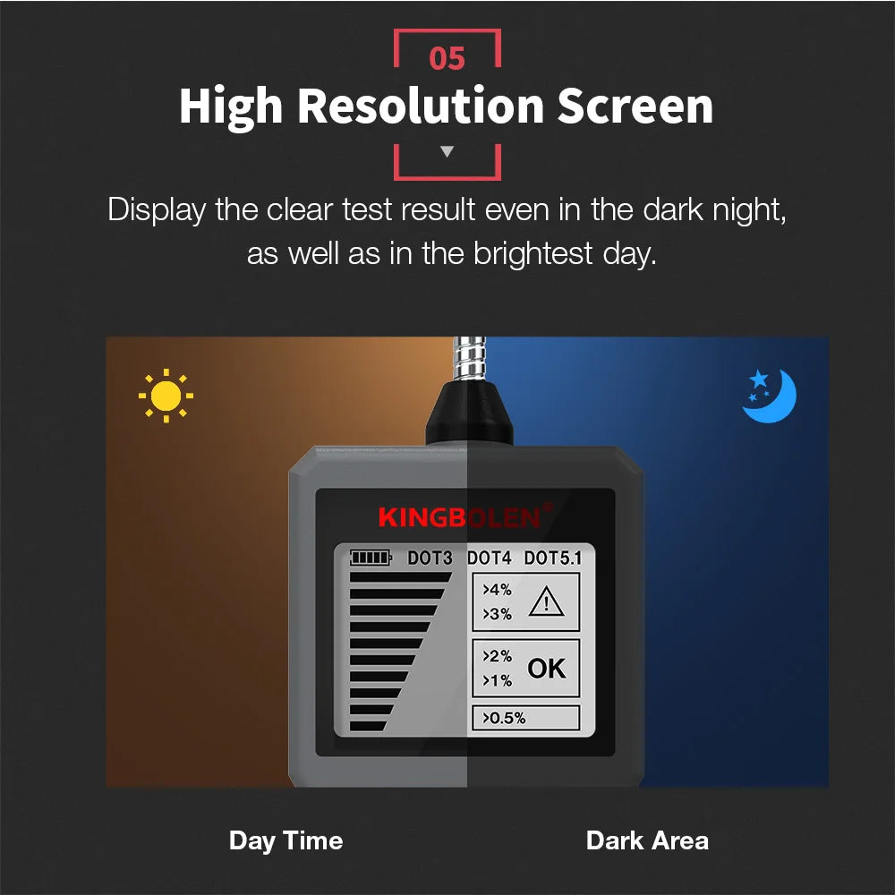 12V Auto Brake Fluid Tester Digital Car Brake Oil Tool BF200 DOT3 DOT4 DOT5.1 LED Indicator check Display Auto Oil Tool PK BF100