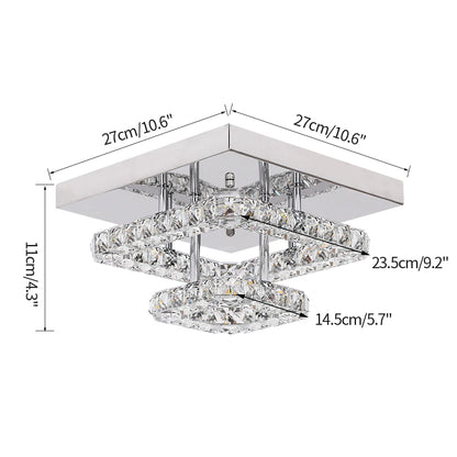 Modern Luxury Crystal Lamp LED Ceiling Pendant 2nd Floor Hall Indoor Chandelier Home Decoration Kitchen Lighting Simple Dimmer