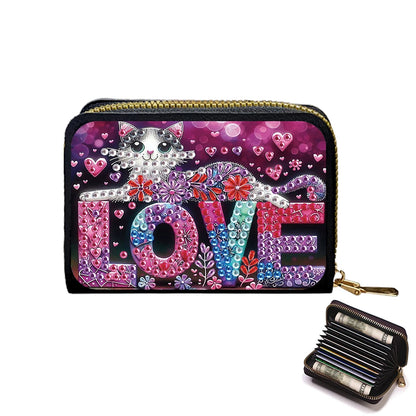 Beautiful Pattern Rhinestone Mosiac Zipper Wallet Handbag Diamond Painting Card Holder Coin Purse DIY Craft Female Outdoor Bag