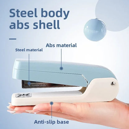 Large 360 Degree Rotatable Stapler for Students Home Office Use Stapling Machine Strong Clutch Large Capacity Staple Extractor
