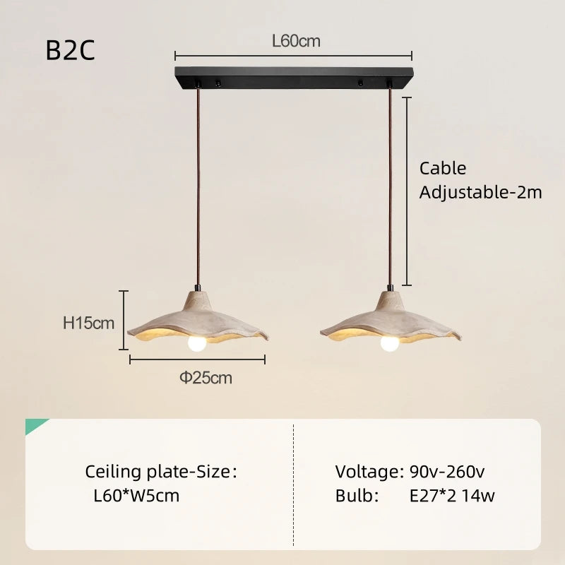 Japanese Homestay Restaurant Lamp Nordic Cream Style Modern Art Medieval Vintage Lamps Wabi-Sabi Chandelier Bedroom Bedside Lamp
