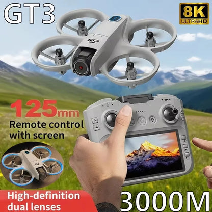 NEW GT3 GPS Drone with 8K HD Dual Cameras 180° FPV 5G WIFI Brushless Motors Intelligence Obstacle Avoidance Foldable Quadcopters