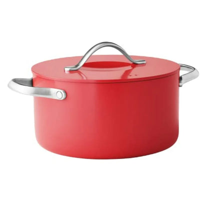 MEMBER MARK 11Piece Modern Ceramic Cookware Set in Red 23x15x11