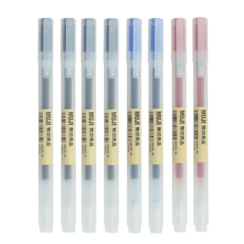 6/8Pcs/Set MUJIs Gel Pen Black/Red/Blue 0.38/0.5mm Ink Japan Color Pen Office School Ballpoint Pen Japanese Kawaii Stationery