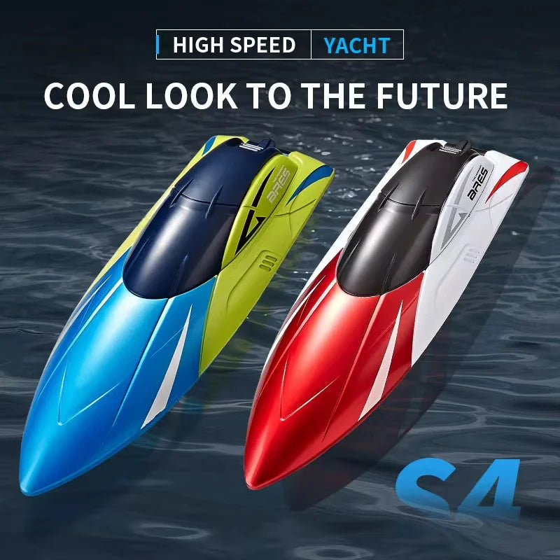 15KM/h Remote Control Boat Double Rudder Motor Waterproof ABS High Speed Speedboat S4 Boy Toy Speedboat Gift Summertime Kids
