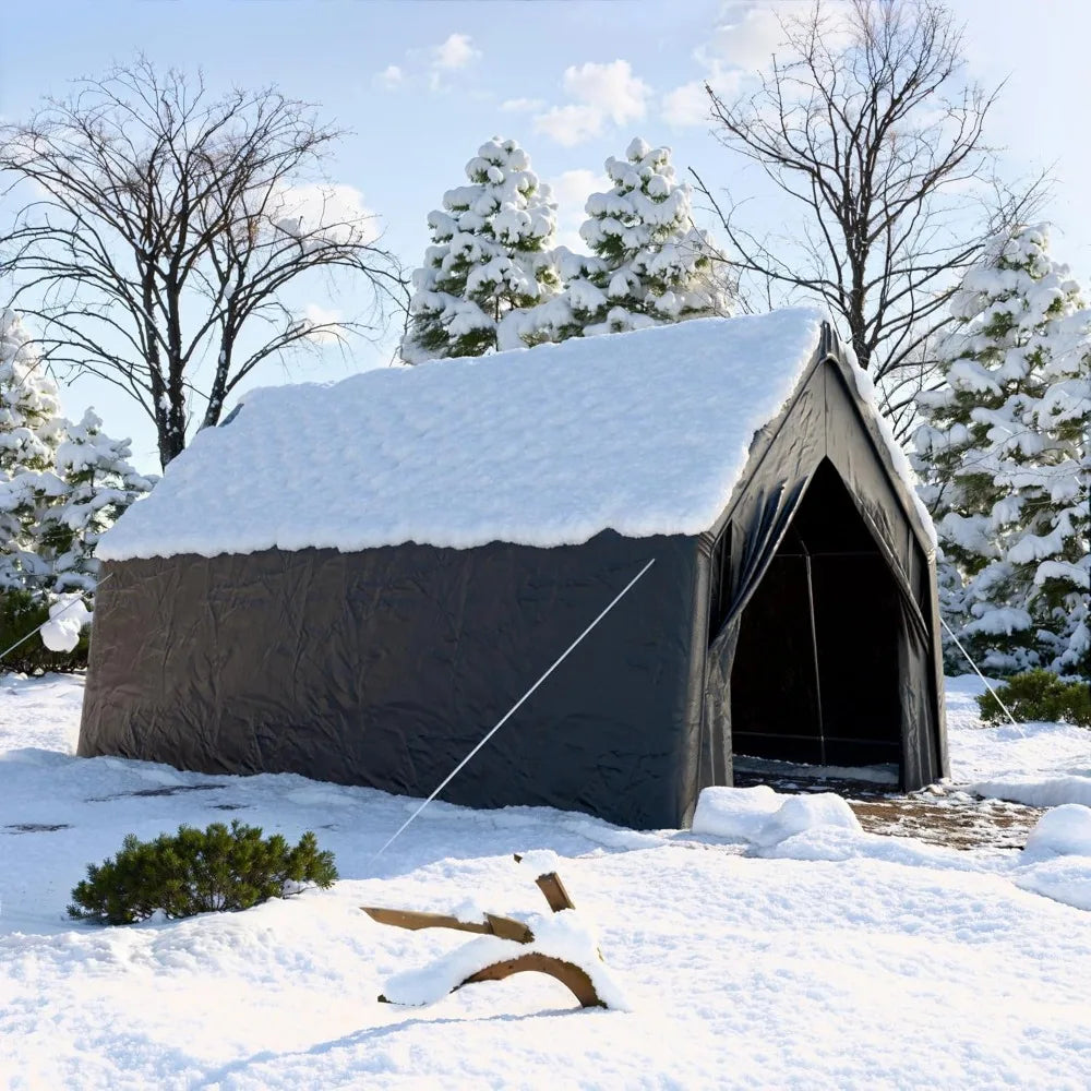 Portable Garage, 13 x 24 FT Heavy Duty RV Carport Canopy, Reinforced Steel A-Frame Truck Ports, Weatherproof All-Cover Outdoor M