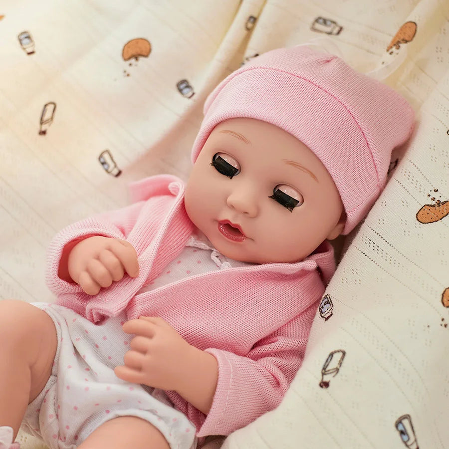13inch Realistic Reborn Dolls Cute Soft Body Blink Doll Real Life Baby Dolls With Accessories For 3+ Year Old Girls Gifts