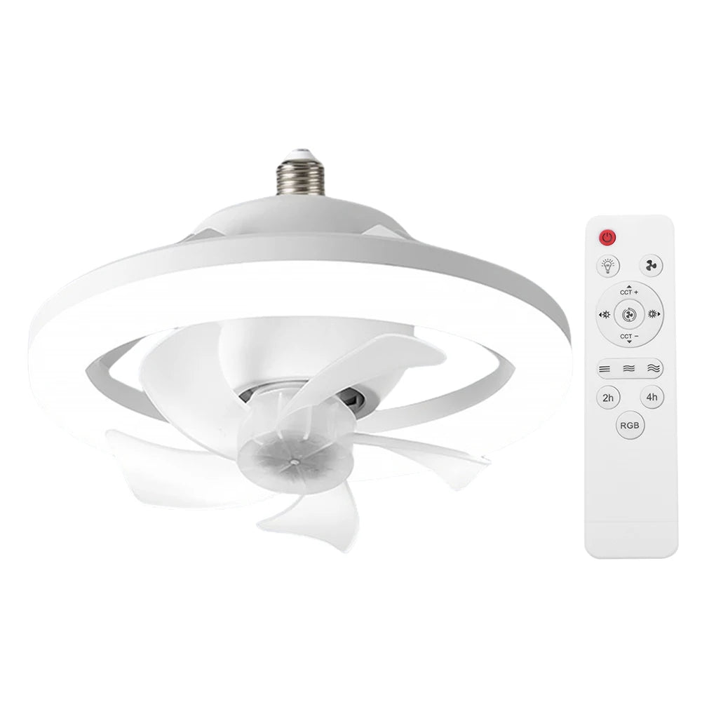 Modern Ceiling Fan with LED Light Remote Control Silent Ceiling Fan for Bedroom Living Room Kitchen
