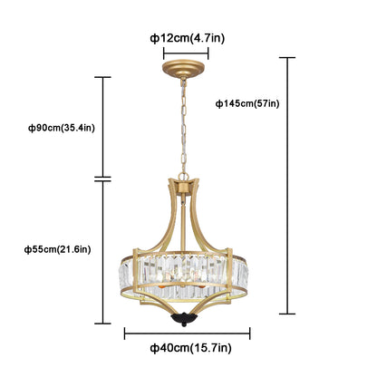 VETRULUS Luxury Crystal Pendant Ceiling Lamp  Home Decoration Living Room Bedroom Chandelier Ceiling Light Modern Lighting