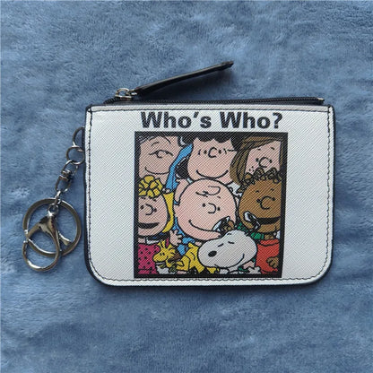 Snoopy Coin Purses Charlie Brown Cute Wallet Women Leisure Woodstock Zipper Card Holder Coin Pouch Lady Cases Giirls
