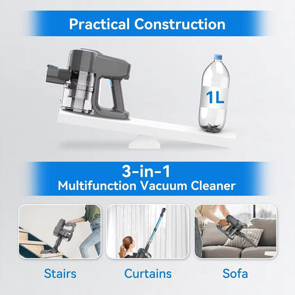DEVOAC N300 Cordless Vacuum Cleaner 6 in 1 Powerful Ultra-Lightweight Handheld Stick Vacuum 2200mAh Battery for Carpet Hardfloor
