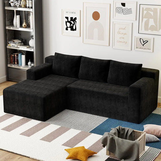 87" Cloud Couch, Boneless Couch for Living Room, Modular Sectional Sofa with Deep Seat, Small Couches for Small, Customized