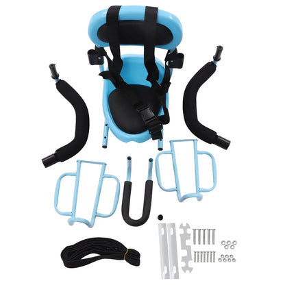 Children's Bicycle Seat Rear Safety Child Seat Tricycle Rear Seat with Footrest and Backrest Suitable for 6 Months and Older