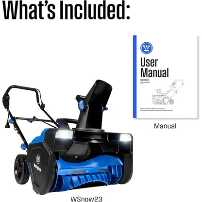 18 Corded Snow Blower, Dual LED Lights, Electric Snow Blower with 25ft Throwing Distance, Plows 650lbs/min, Adjustable Chute