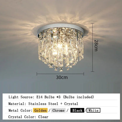 Modern Crystal Ceiling Chandelier For Living Room LED Lustre Hanging Lamps Dining Room Pendant Light Suspension Luminaire Lampen