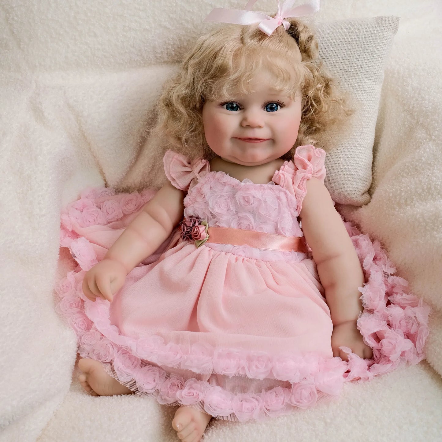 50cm Reborn Doll Baby Doll - Full Silicone Vinyl Girl Body - 20 Inch 3D Painted Skin Realistic Doll Toy Christmas Gift