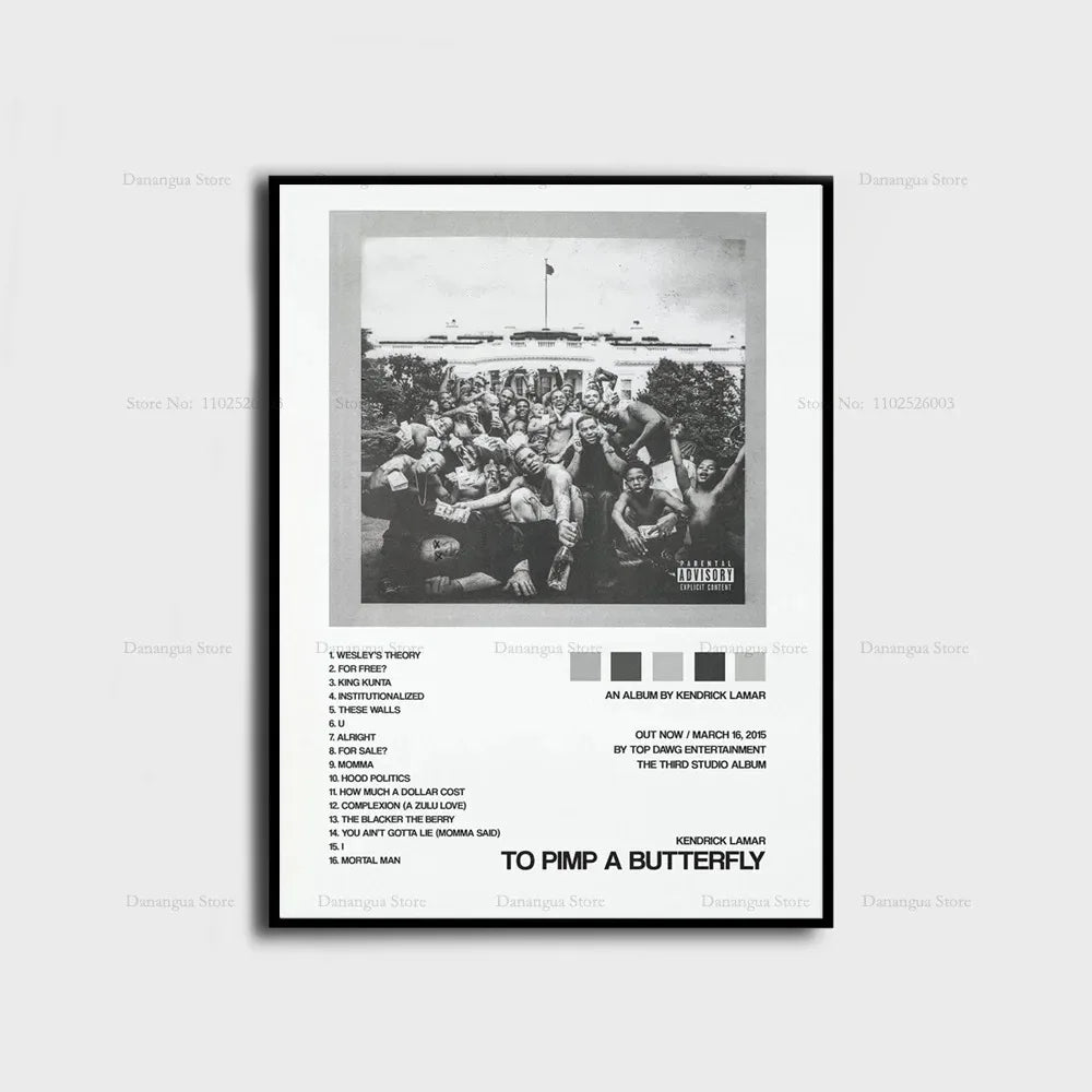 Kendrick Lamar Good Kid Maad City Hip Hop Music Album Cover Poster Prints Wall Art Canvas Painting Picture Gift Room Home Decor