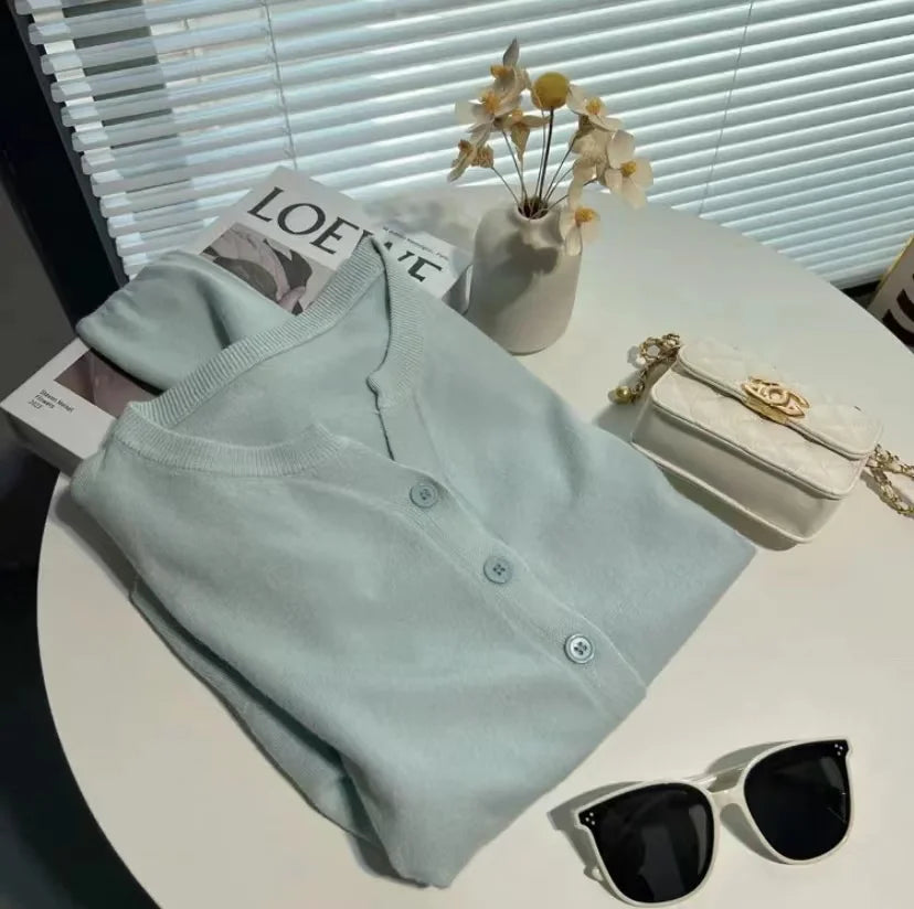 AOSSVIAO 2025 Autumn Winter New Cashmere Cardigan Women Solid Color Sweater Women Loose O-Neck Knitted Sweaters Simple Versatile