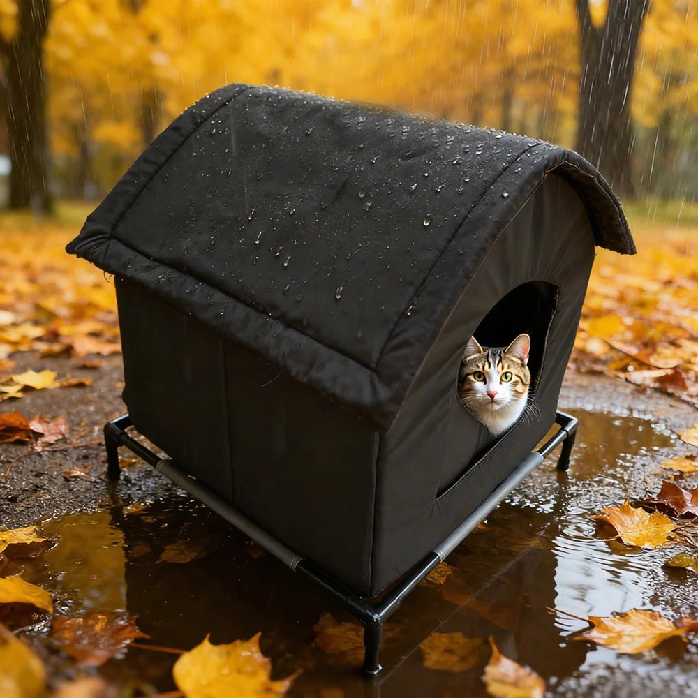 Cat House for Indoor and Outdoor CatsWaterproof Fully Insulated Shelter for Stray and Feral Cats Great for Cat Beds for Outdoor