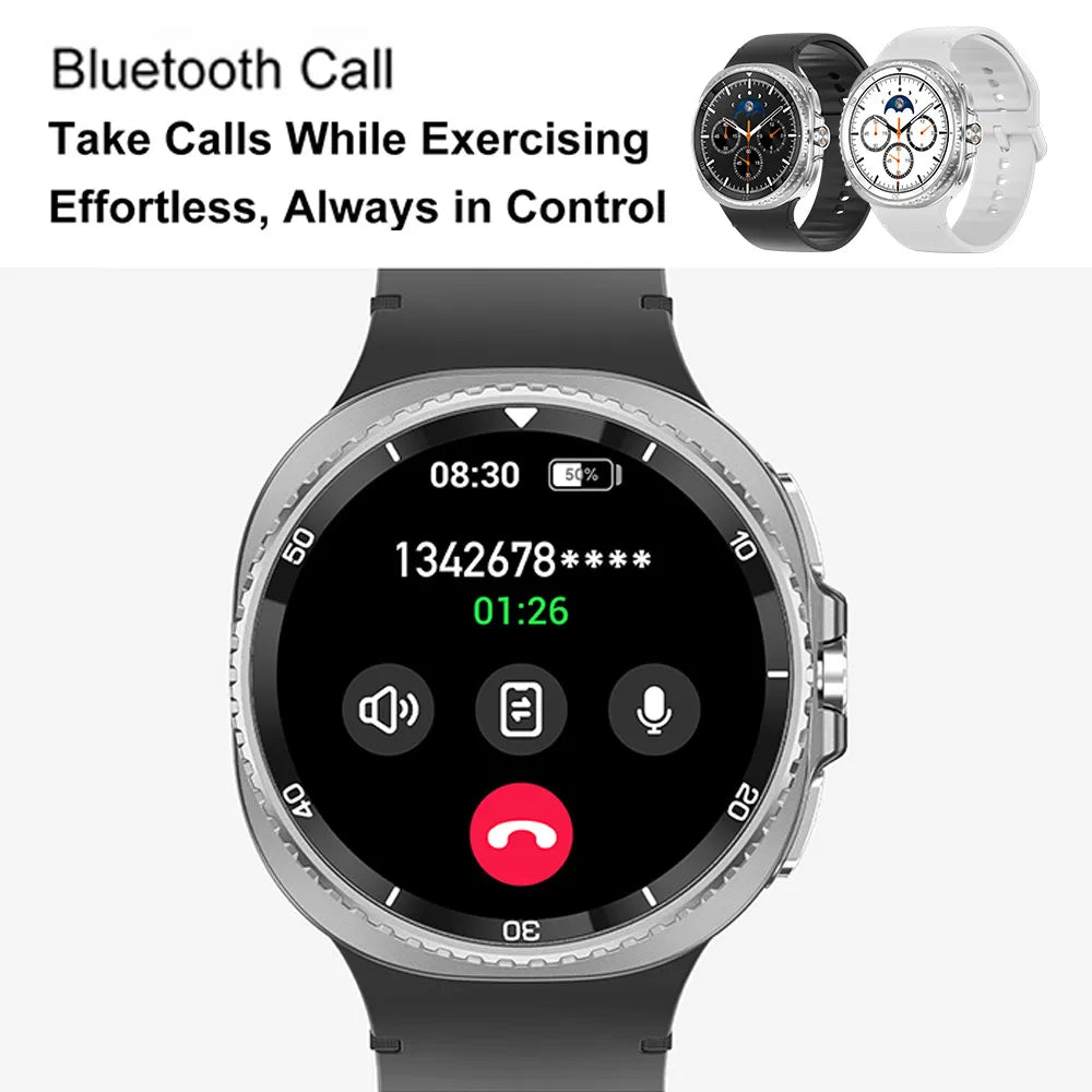 Watch 8 Ultra Classic GPS Compass NFC SmartWatch 46mm Version AMOLEL Rotating Dial BT Call 3ATM Waterproof Watch7 Upgraded Watch