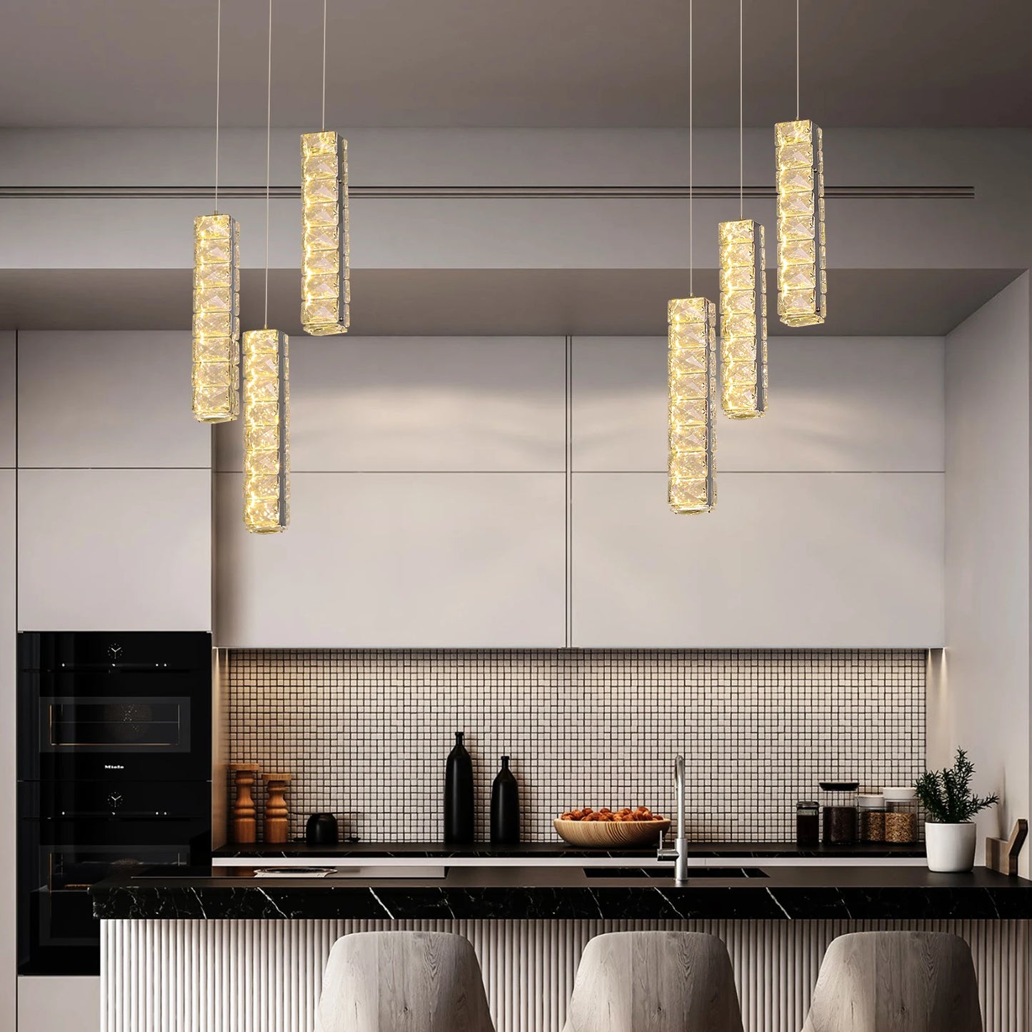 VETRULUS Nordic K9 Crystal Ceiling Lamp Indoor Led Chandelier Living Room Kitchen Lighting Fixtures Bar Modern Luxury Home Decor