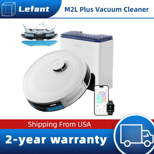 LEFANT M2L Plus Robot Vacuum Cleaner with Mapping, 6000Pa Suction, Emptying Station, Automatic Washing and Drying, DTOF Laser