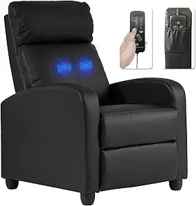 Recliner Chair for Living Room Modern Wingback Sofa Home Theater Seating Push Back Reclining Chair with Lumbar Support (with Ma