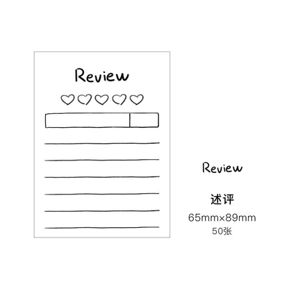 Journamm-Simplicity Cute Styles Memo Pad, Scrapbooking Decoration, Office Supplies, Creative Stationery Planner, Sticky Notes,