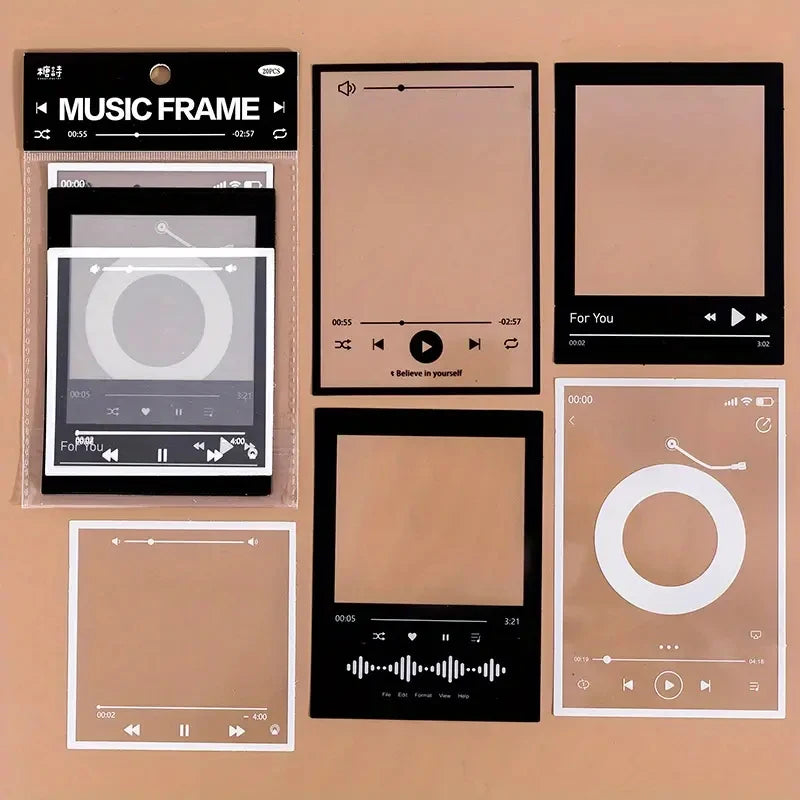 15 Sheets Of Transparent Retro Adhesive Collage Hand Account Decoration Material Sticker Pack, Album Scrapbooking Decor Supplies