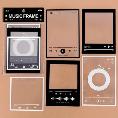 15 Sheets Of Transparent Retro Adhesive Collage Hand Account Decoration Material Sticker Pack, Album Scrapbooking Decor Supplies