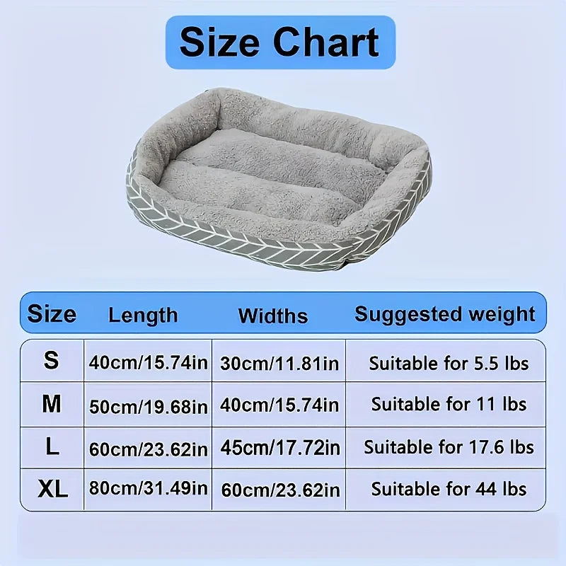 Winter Warm Dog Bed - Ultra Soft Plush Round Pet Bed, Thick Cushioned Mat for Small To XXL Dogs & Cats, No Assembly Cozy Lounge