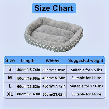Winter Warm Dog Bed - Ultra Soft Plush Round Pet Bed, Thick Cushioned Mat for Small To XXL Dogs & Cats, No Assembly Cozy Lounge