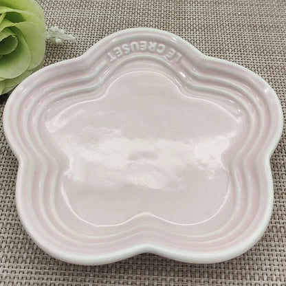 Plum Blossom Small Plate 5.5Inches 14cm Rainbow Sauce Plate Flower Shaped Pet Gradual Spike Bone Plate Tableware Ceramic Dishs