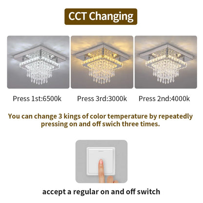 Modern Ceiling Light Led Crystal Chandelier Living Room Bedroom Lustre Aisle Luminaire Home Decor Pendant Lamp Hanging Fixture