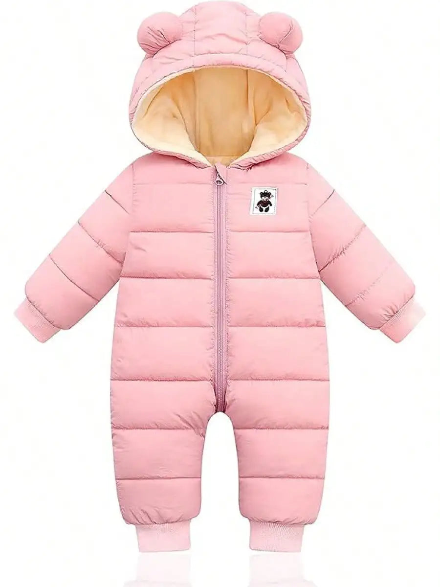 Baby Clothes Cute Infant Toddler Snowsuit Warm Newborn Boy Girl Winter Coats Hooded Zip Jumpsuit