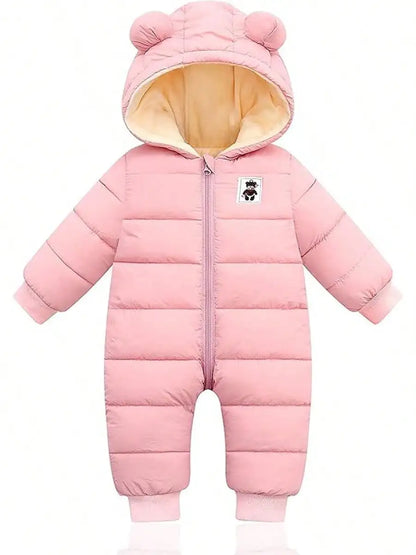Baby Clothes Cute Infant Toddler Snowsuit Warm Newborn Boy Girl Winter Coats Hooded Zip Jumpsuit