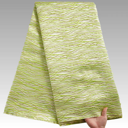 Luxury African Damask Jacquard Lace Fabric 2025 High Quality 5 Yards Nigerian Brocade Lace Fabric for Women Sewing Dress Party