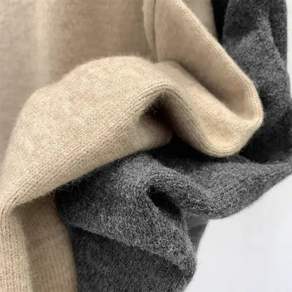 French Lazy Style Off-Shoulder Loose Knitted Base Shirt Women's Autumn Winter Thin Slimming Shoulder Sweater No Sleeve